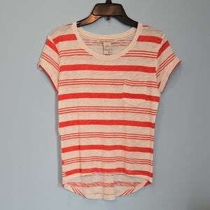 American Rag Cie Women's Striped Red and White Top XS